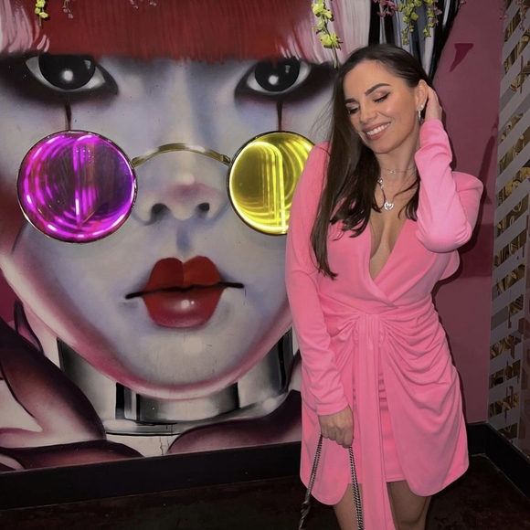 NWT Zara Pink Draped Mini Dress - Picture 7 of 16